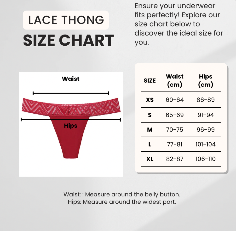 Lace Thong - Red 🩸